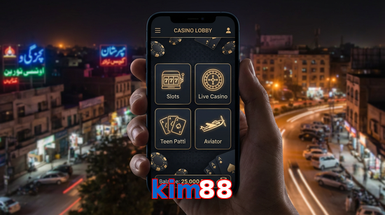 Main screen of Kim88 app page for PK players