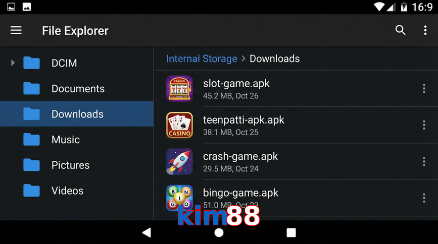 Main screen of Kim88 gameapk page for PK players